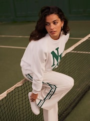 Mint Velvet White Side Stripe Trousers - Image 6 of 8