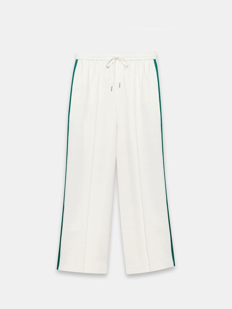 Mint Velvet White Side Stripe Trousers - Image 7 of 8