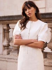 Mint Velvet White Denim Midi Dress - Image 4 of 8
