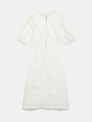 Mint Velvet White Denim Midi Dress - Image 7 of 8