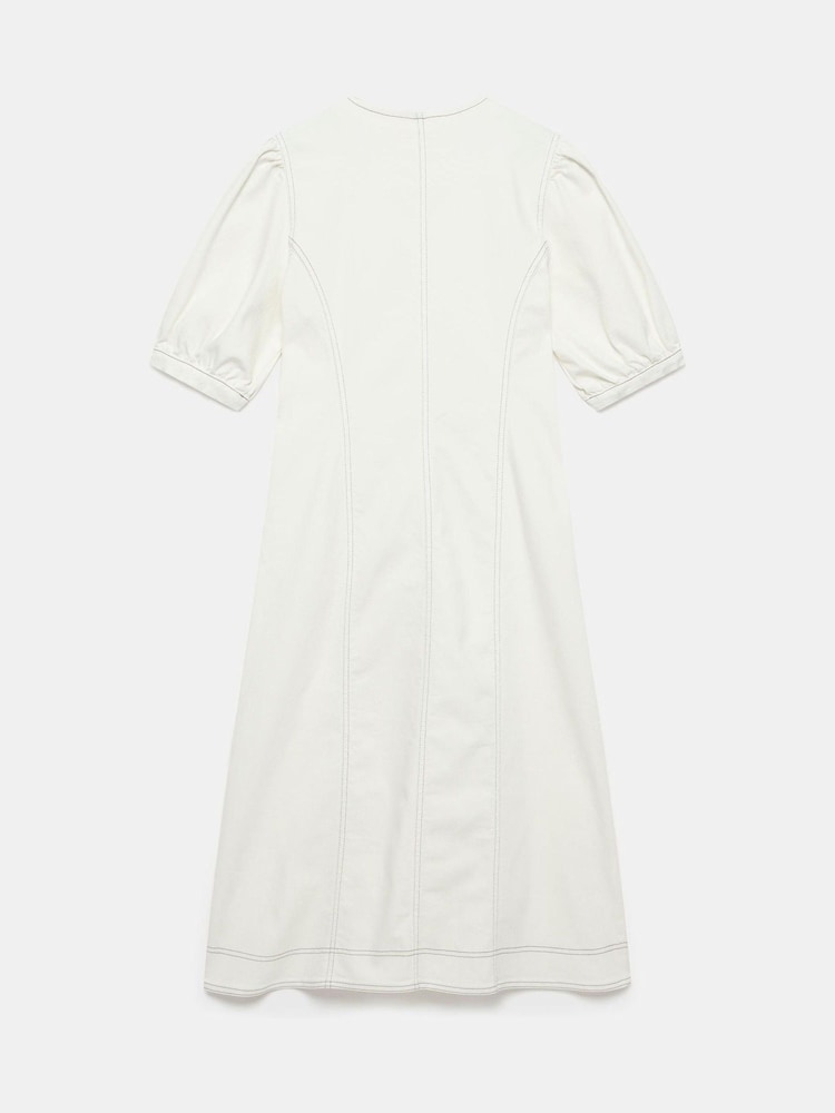Mint Velvet White Denim Midi Dress - Image 8 of 8 Mint Velvet White Denim Midi Dress - Image 8 of 8