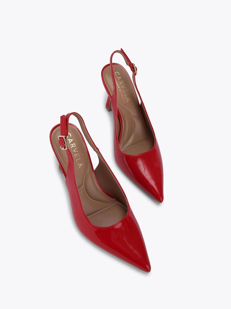 Carvela Red Corletta Sling Court Shoes - Image 2 of 4