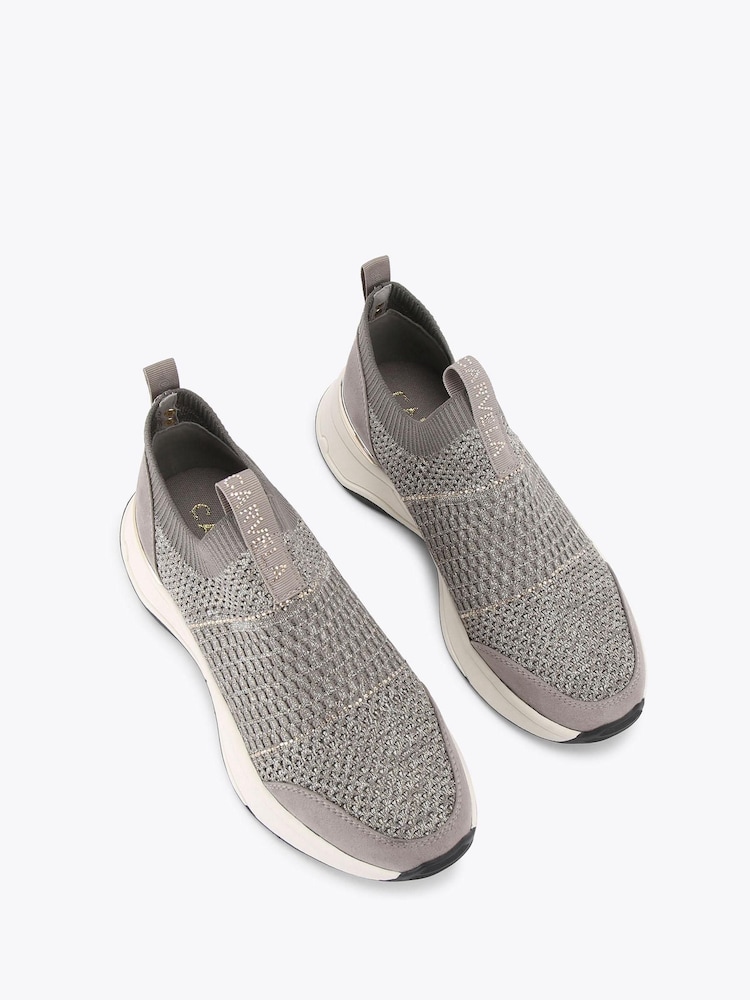 Carvela Grey Swift Knit Runner Trainers - Image 2 of 4