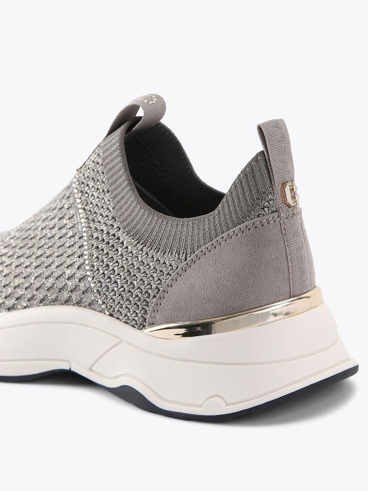 Carvela Grey Swift Knit Runner Trainers - Image 4 of 4