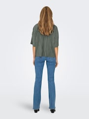 ONLY Grey Loose Fit Plisse Blouses - Image 3 of 5