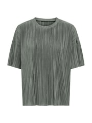 ONLY Grey Loose Fit Plisse Blouses - Image 4 of 5