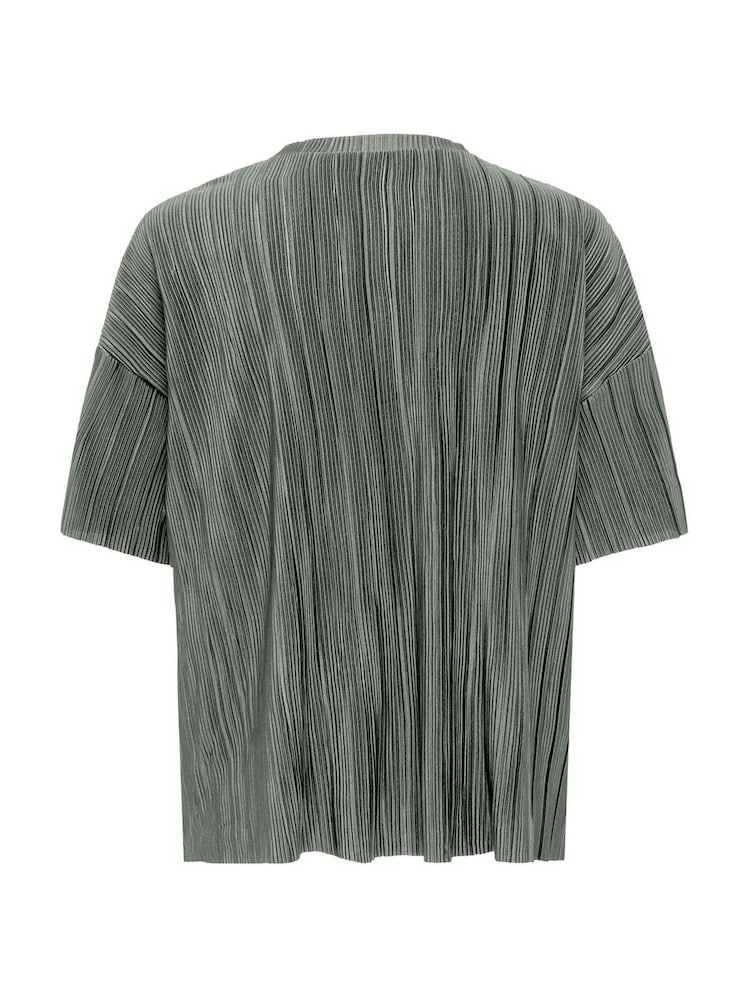 ONLY Grey Loose Fit Plisse Blouses - Image 5 of 5