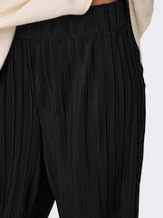 ONLY Black Plisse Wide Leg Trousers - Image 3 of 5
