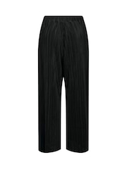ONLY Black Plisse Wide Leg Trousers - Image 4 of 5