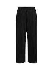 ONLY Black Plisse Wide Leg Trousers - Image 5 of 5