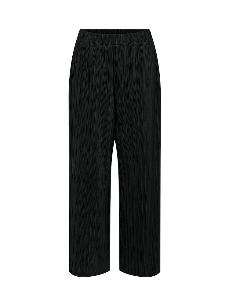 ONLY Black Plisse Wide Leg Trousers - Image 5 of 5
