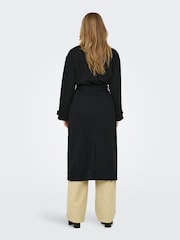 ONLY Black Long Trench Coat - Image 2 of 6