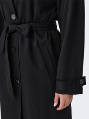 ONLY Black Long Trench Coat - Image 5 of 6