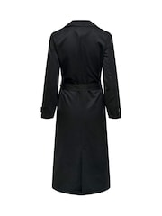 ONLY Black Long Trench Coat - Image 6 of 6