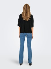 ONLY Black Loose Fit Plisse Blouses - Image 4 of 6