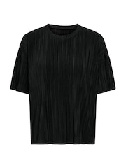 ONLY Black Loose Fit Plisse Blouses - Image 5 of 6