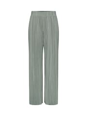 ONLY Grey Plisse Wide Leg Trousers - Image 4 of 5