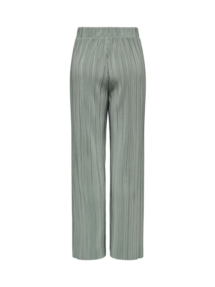 ONLY Grey Plisse Wide Leg Trousers - Image 5 of 5