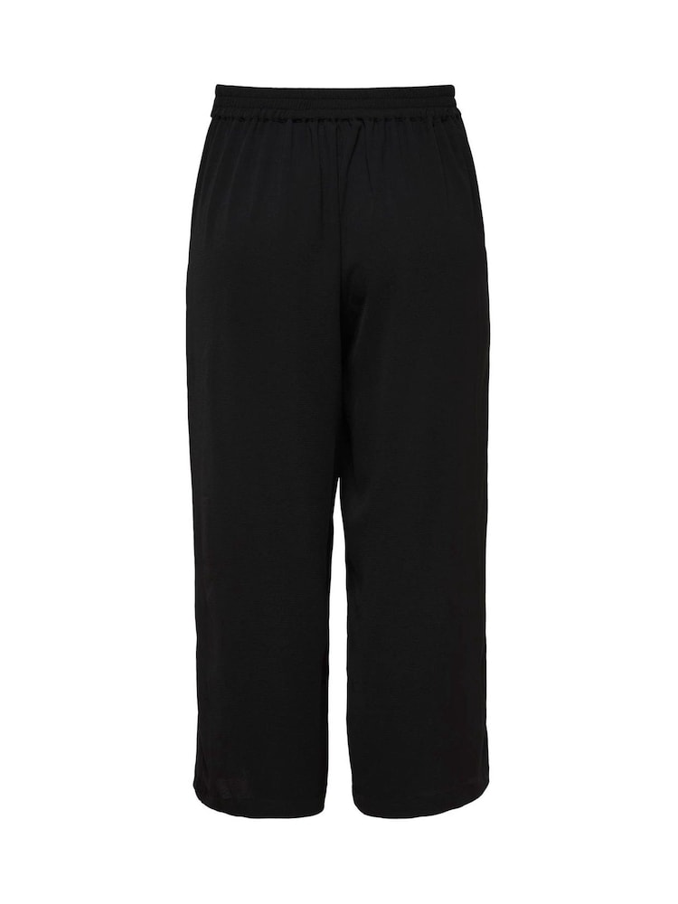 ONLY Black Culotte Palazzo Trousers With Belt - Image 7 of 7