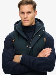 Superdry Navy Everest Hooded Puffer Gilet - Image 2 of 7
