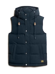 Superdry Navy Everest Hooded Puffer Gilet - Image 4 of 7