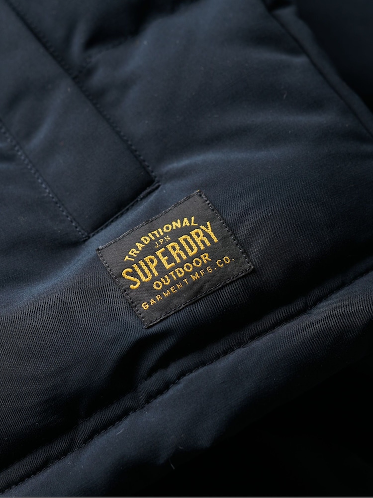 Superdry Navy Everest Hooded Puffer Gilet - Image 7 of 7