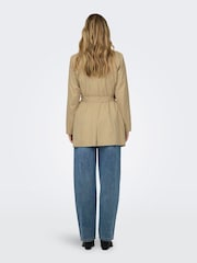 ONLY Brown Double Breasted Classic Trench Coat - Image 2 of 6