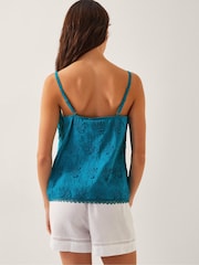 Monsoon Blue Rosie Embroidered Cami Top - Image 3 of 4