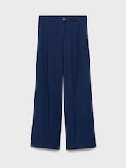 Mango Blue Tailored High Waist Trousers - Image 4 of 5