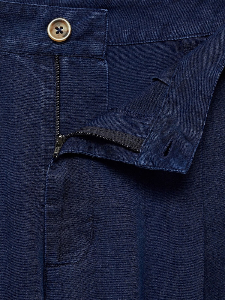 Mango Blue Tailored High Waist Trousers - Image 5 of 5 Mango Blue Tailored High Waist Trousers - Image 5 of 5