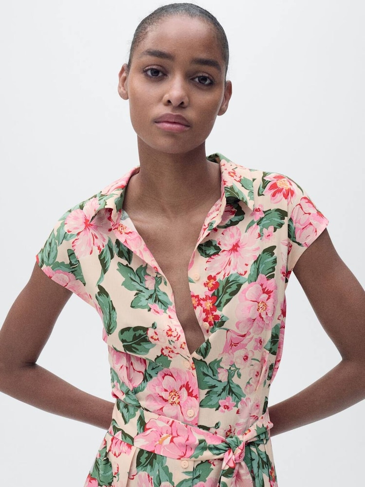 mango midi shirt dress Buy Mango Pink Floral Midi Shirt Dress from Next USA