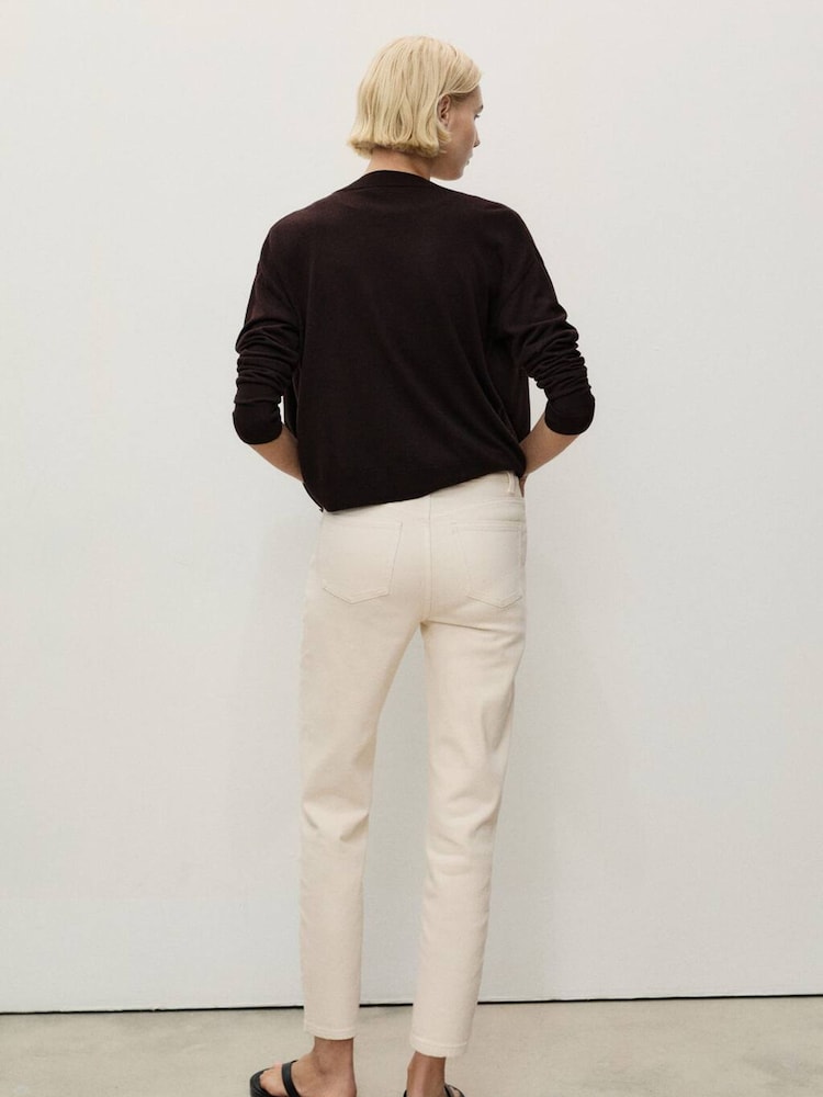 Mango Cream Mom Fit Slim Leg Jeans - Image 2 of 6 Mango Cream Mom Fit Slim Leg Jeans - Image 2 of 6