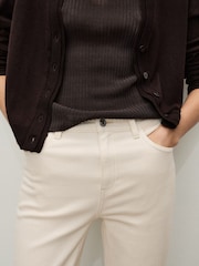 Mango Cream Mom Fit Slim Leg Jeans - Image 4 of 6