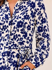 Aspiga Blossom Cream/Navy Eliza Shirt Dress - Image 4 of 4