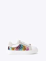 Kurt Geiger London Gold Mini Kensington Cupsole Trainers - Image 1 of 4