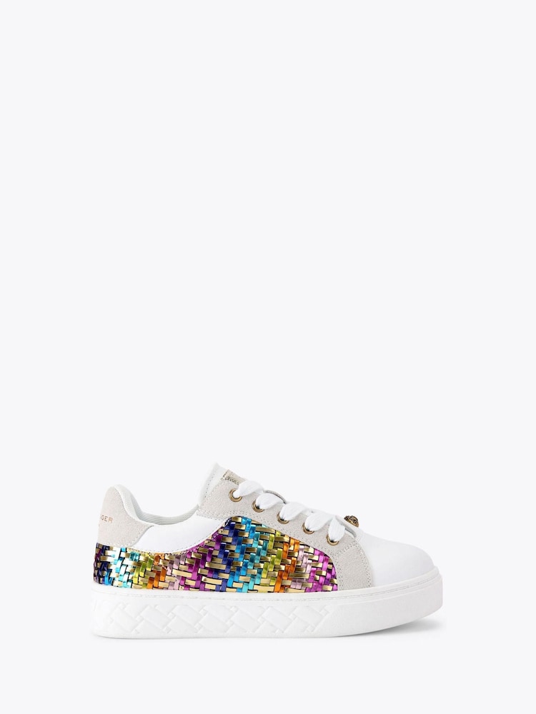 Kurt Geiger London Gold Mini Kensington Cupsole Trainers - Image 1 of 4