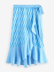Aspiga Blue April Wrap 100% Cotton Skirt - Image 4 of 4