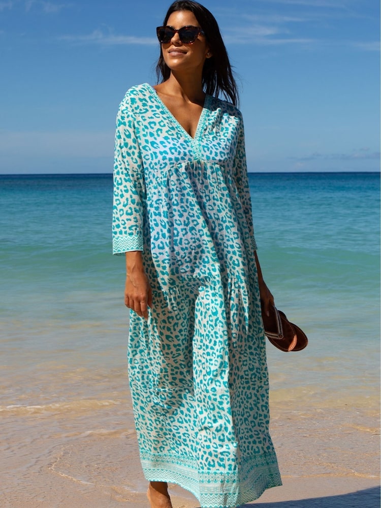 Aspiga Turquoise Mykonos Maxi Dress - Image 3 of 4