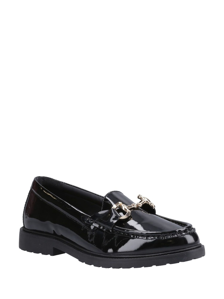Hush Puppies Verity Patent Snaffle Black Loafers - Image 2 of 4