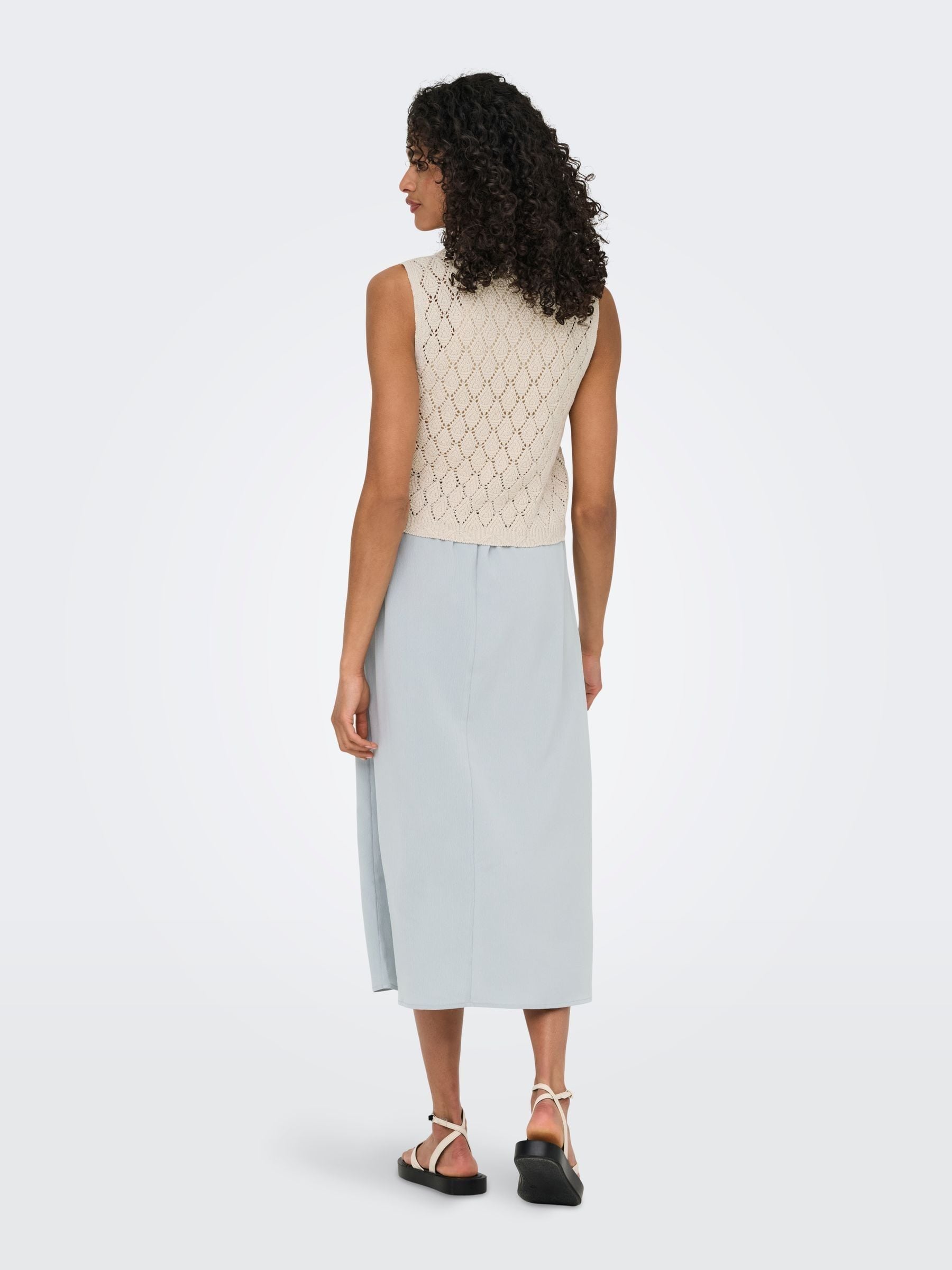 Buy ONLY Natural Crochet Tie Front Waistcoat from Next USA