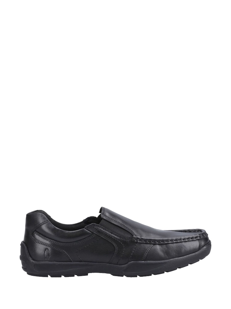 Hush Puppies Senior Morgan Slip On Black Shoes - Image 1 of 4