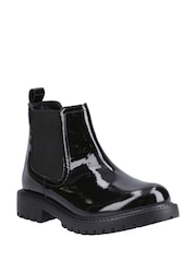 Hush Puppies Junior Ariella Patent Chelsea Black Boots - Image 2 of 4