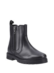 Hush Puppies Liana Zip Senior Black Boots - Image 2 of 4