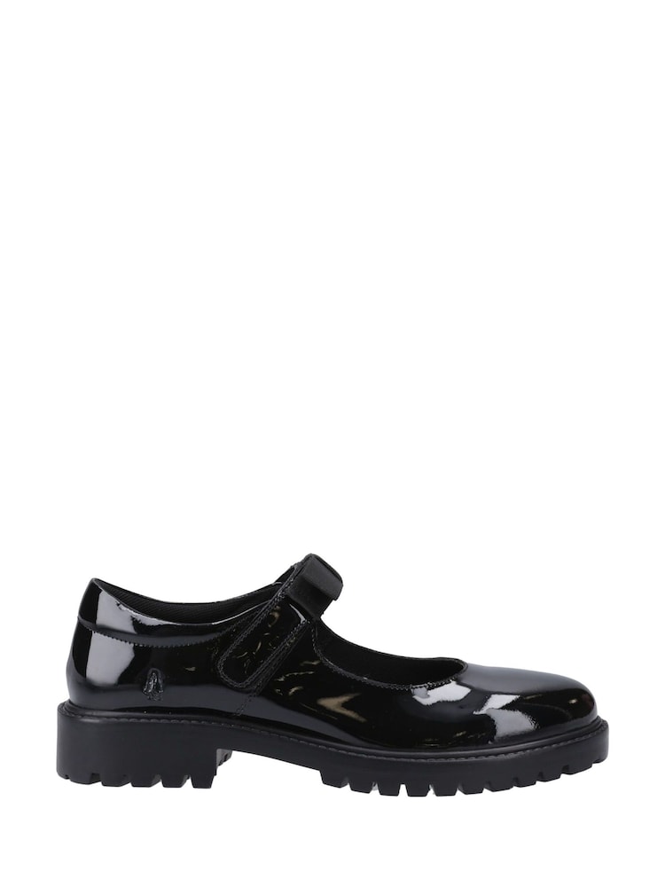 Hush Puppies Senior Astrid Bow Patent Black Shoes - Image 1 of 1