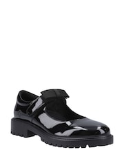 Hush Puppies Senior Astrid Bow Patent Black Shoes - Imagen 2 de 4