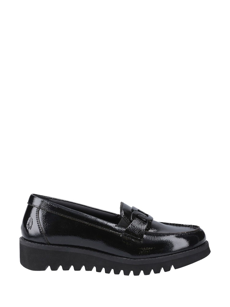 Hush Puppies Francis Patent Black Loafers - Image 1 of 4