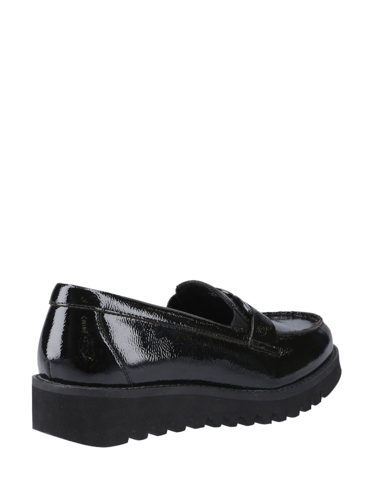 Hush Puppies Francis Patent Black Loafers - Imagen 2 de 3