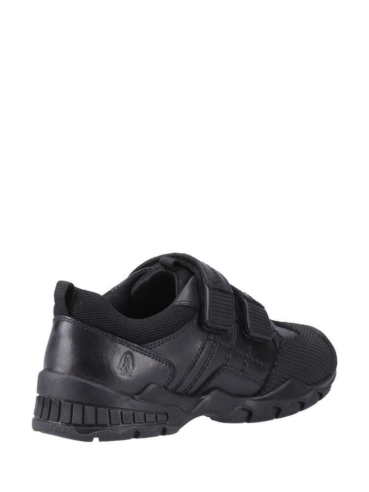 Hush Puppies Junior Tristen Touch Fastening Black School Shoes - Image 2 of 3 Hush Puppies Junior Tristen Touch Fastening Black School Shoes - Image 2 of 3