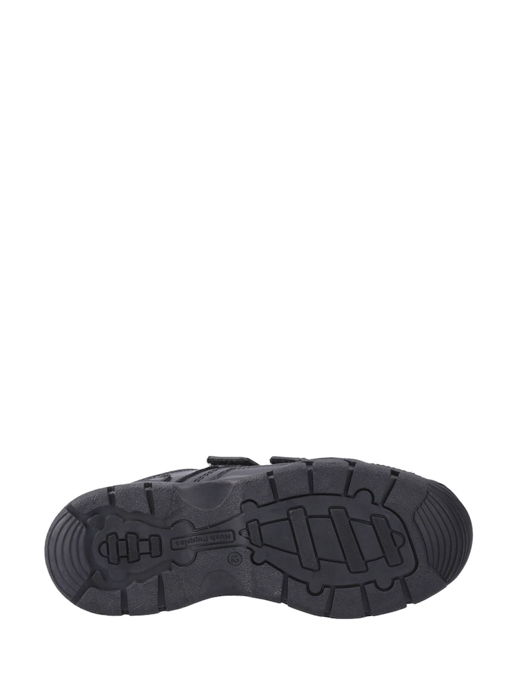Hush Puppies Junior Tristen Touch Fastening Black Shoes - Image 3 of 3
