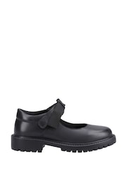 Hush Puppies Senior Astrid Bow Black Shoes - Image 1 of 4